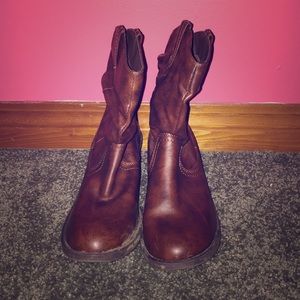 Dark brown cowgirl boots
