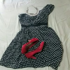 Black and white polka dot dress NWOT
