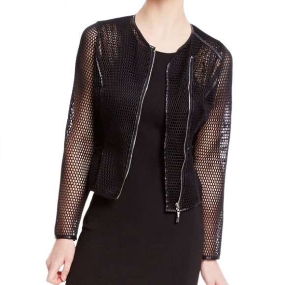Black Mesh Moto Jacket - FALL'S FIERCEST TREND!! - Picture 1 of 3