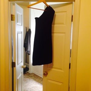 Black American Apparel one shoulder dress.