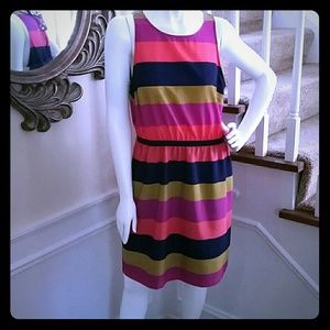 Bright striped summer dress