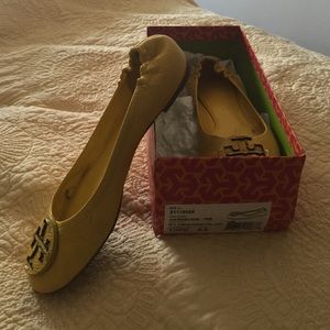 Tory Burch flats 9.5 yellow