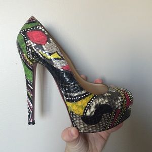 Christian Louboutin Bianca 140mm Python Heels