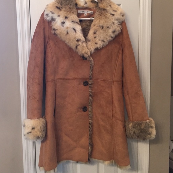 Larry Levine Faux Fur Suede jacket!