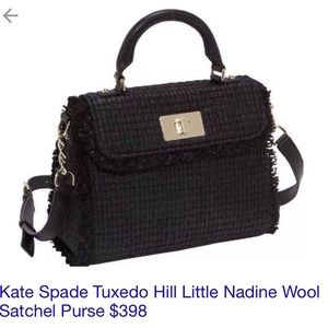 Kate Spade Wool Satchel Purse
