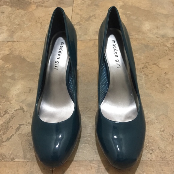 Madden girl teal platform pumps