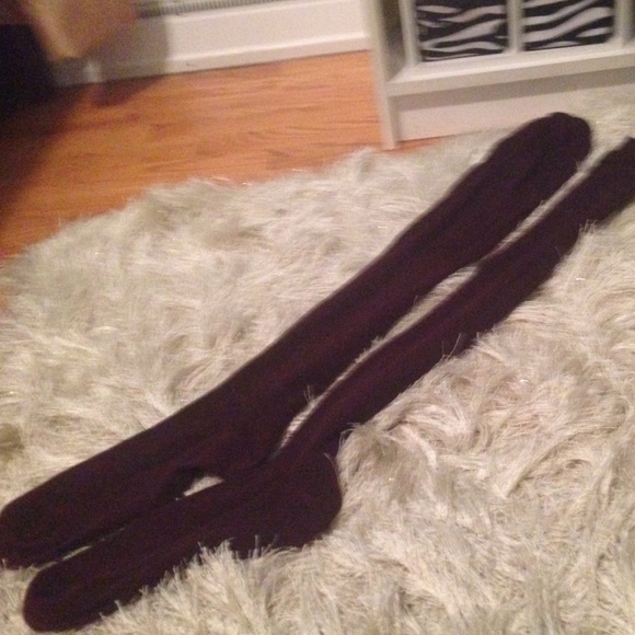 Tall purple/burgandine knee high socks