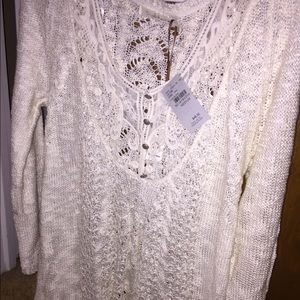 Cute white lace top NWT