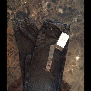 ▶️ Black White Washed Jean Joggers ⬅️