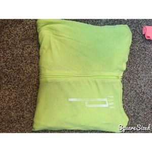 Victoria secret PINK neon yellow zip-up
