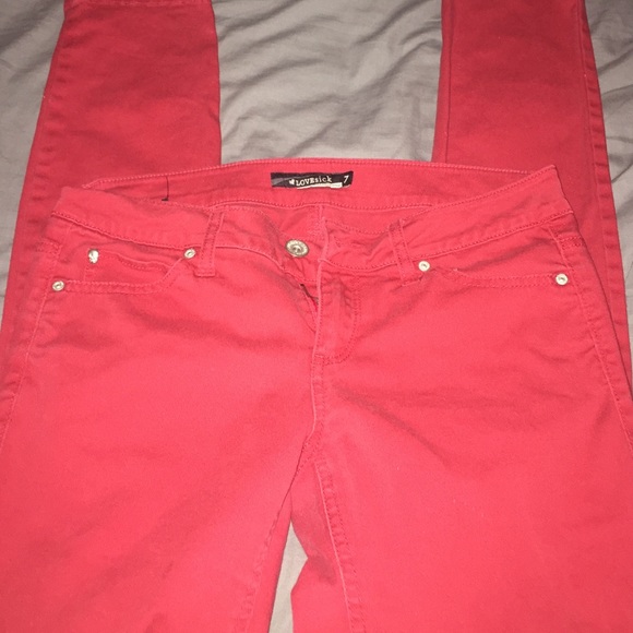 Red Lovesick Skinny Jeans - Picture 2 of 2