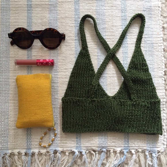 Hand knit Summer Bralette - Picture 2 of 4