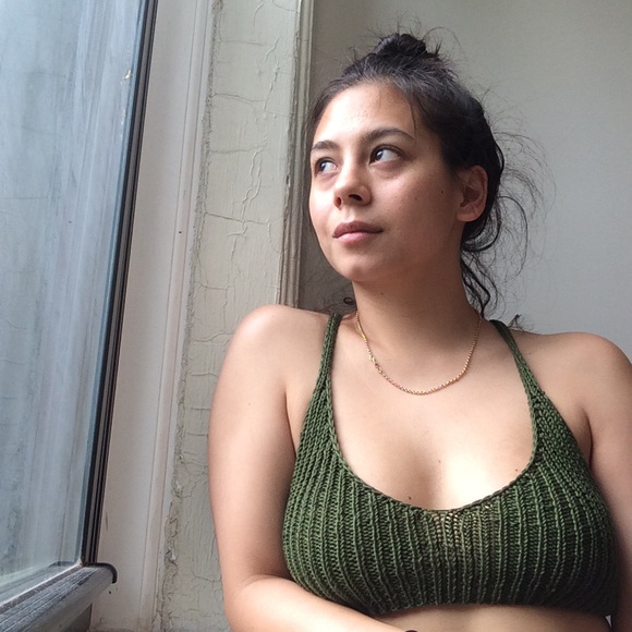 Hand knit Summer Bralette - Picture 3 of 4
