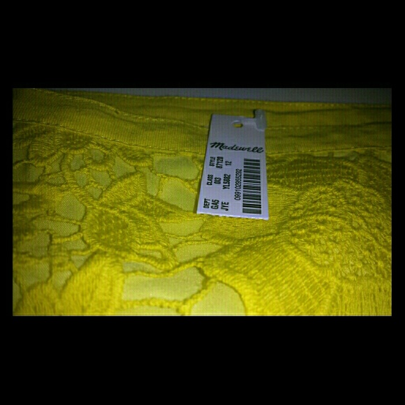 Madewell MeadowLace Yellow Mini Skirt