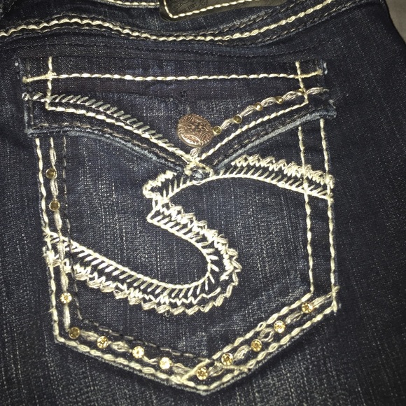 🎁 SOLD 🎁 Suki Flap Silver Jeans - Picture 3 of 3