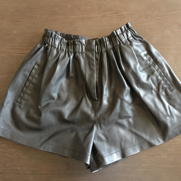 Zara Faux Leather Shorts