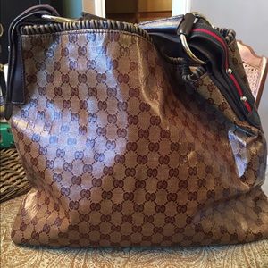 Gucci Coated Canvas Large Handbag