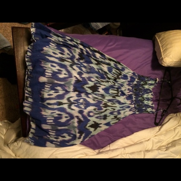 Blue toned summer beach dress