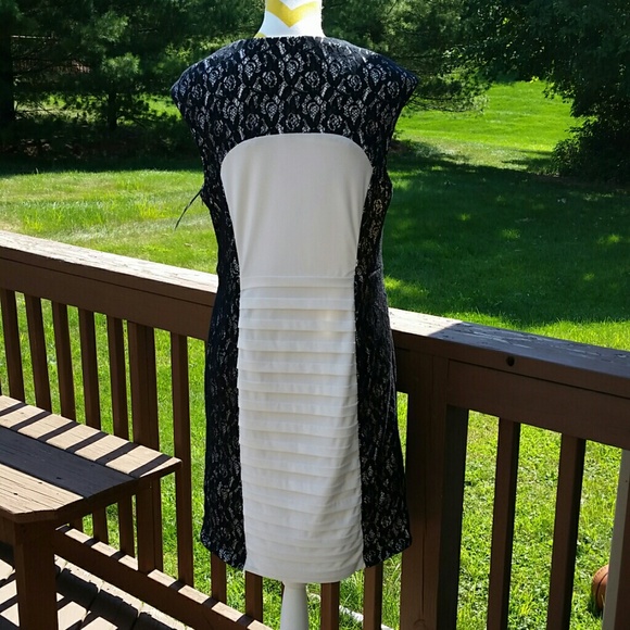 FLASH SALE!!!! -Black lace and ivory layered dress - Picture 2 of 4