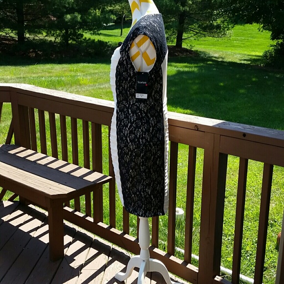 FLASH SALE!!!! -Black lace and ivory layered dress - Picture 3 of 4