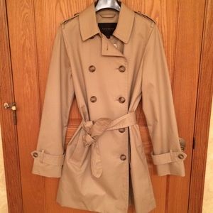 Coach Mid-Length Trench Coat.  Khaki color
