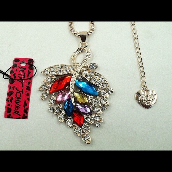 Multi Colored Betsey Leaf Necklace