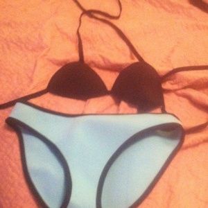 NWOT. Blue & Black Bikini