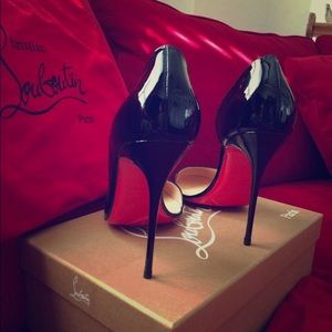 Christian Louboutin black patent heels