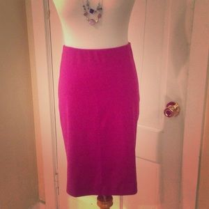 Magenta Pencil Skirt