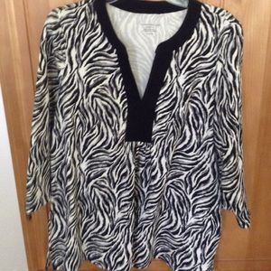 Charter Club Woman Blouse - Black and White