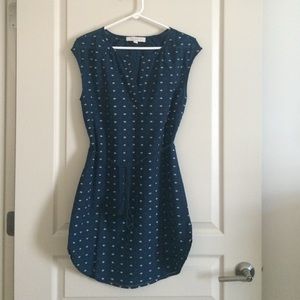 LOFT Embroidered Dot Shirtdress.