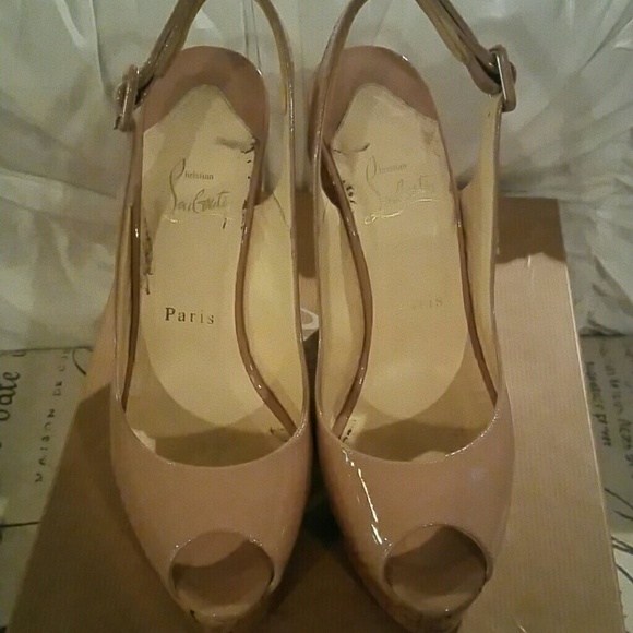Christian Louboutin Nude Slingbacks - Picture 2 of 4