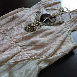 Free People open-back beaded top