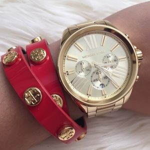 Authentic red patent Tory Burch Wrap Bracelet