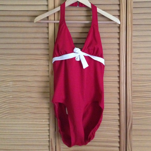 Red Baltex one piece bathing suit - Picture 1 of 4