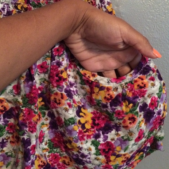 Floral strapless romper - Picture 3 of 4