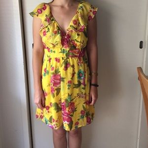 Yellow Floral Forever 21 Dress