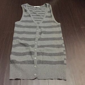 Gray sweater vest