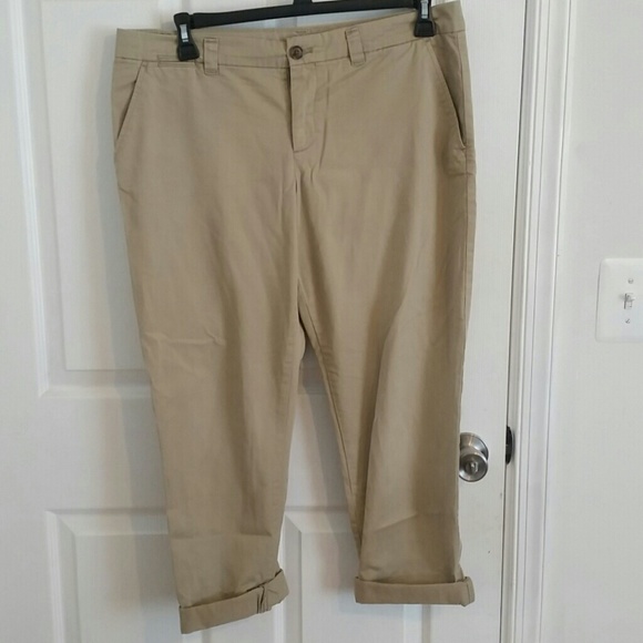 Khaki boyfriend pants