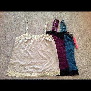 Satin Camisoles, Bundle of Three