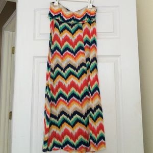 Chevron Maxi Skirt