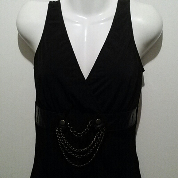 Bisou Bisou Michelle Bohbot Black Tank Size XS