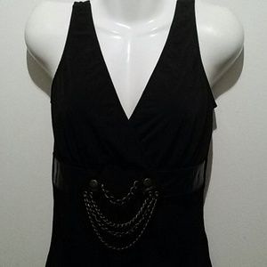 Bisou Bisou Michelle Bohbot Black Tank Size XS