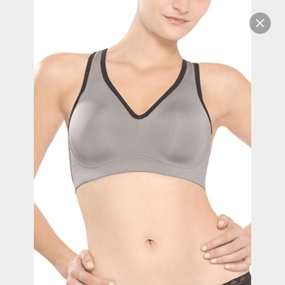 NWT Natori Power Yogi Sports Bra, Grey/Black