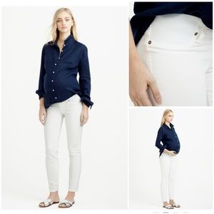 Maternity pull-on toothpick jean in chalk