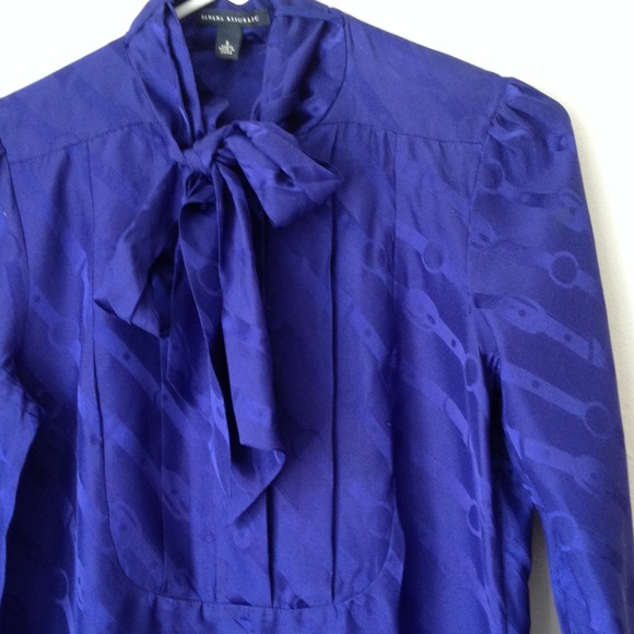 Pussybow long-sleeved dress