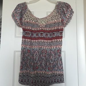 Lucky Brand cap sleeve blouse