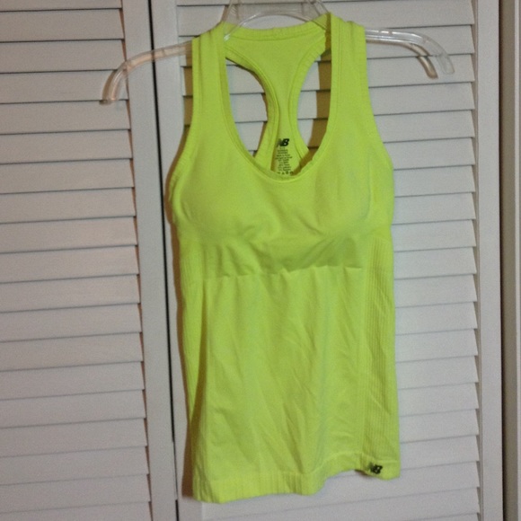 Neon yellow workout tank
