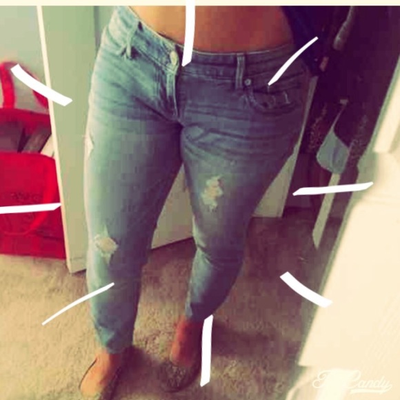 Express stretchy low rise jeans