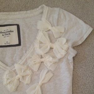 SOLD NEW Abercrombie A&F Lace Bow Detail Top